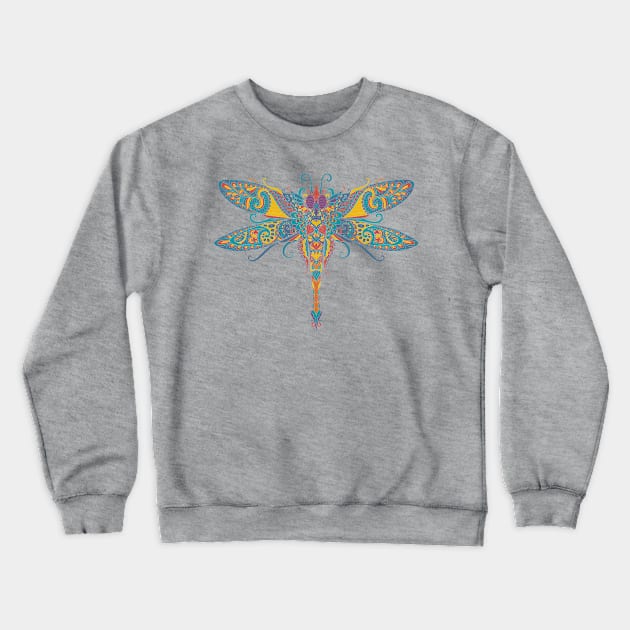 Beautiful Artistic Dragonfly Crewneck Sweatshirt by AlondraHanley